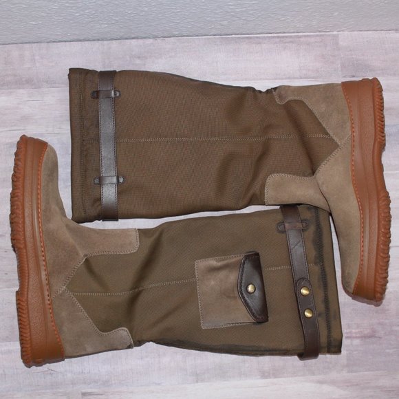 Hogan Brown Winter & Rain Boots sz 7.5 - Picture 1 of 9